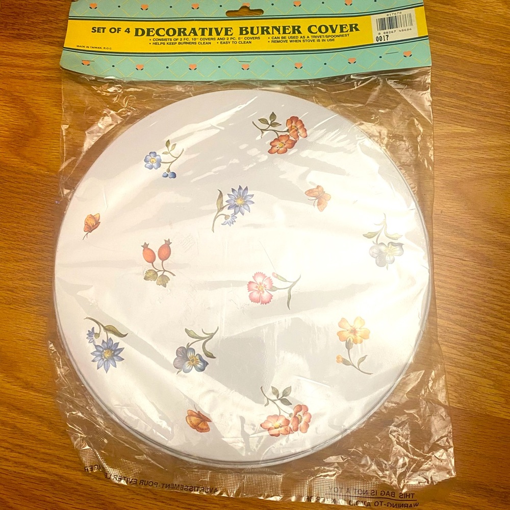 Decorative burner covers set of 4